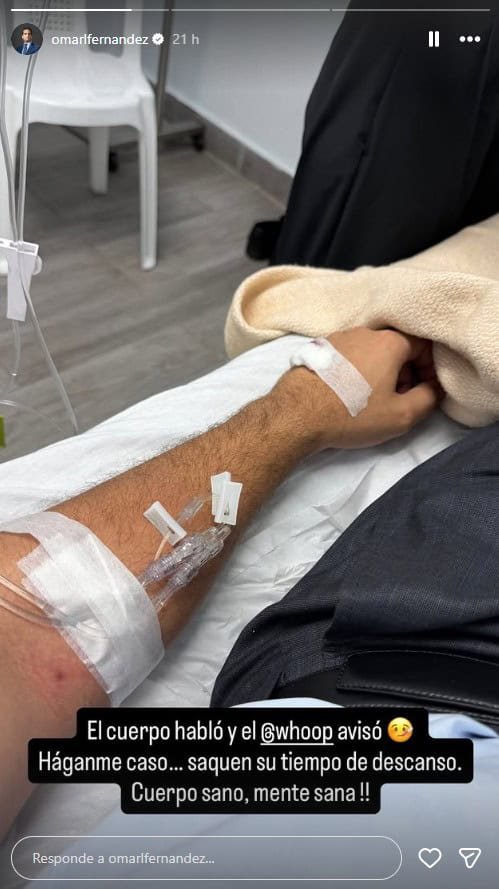 Senador Omar Fernández fue hospitalizado tras presentar un cuadro de agotamiento